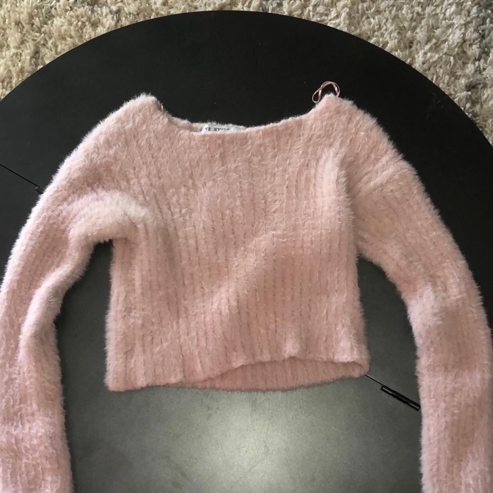 light pink, warm and fuzzy